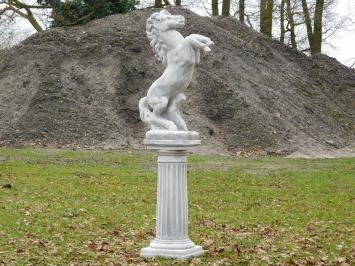 Cheval - sur socle - statue animalière en pierre - 150 cm - classique