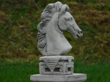 Pferdekopf - Tierstatue aus Stein - 35 cm - klassisch