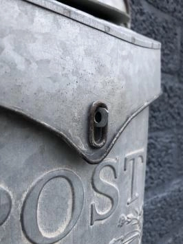 Boîte aux lettres, boîte aux lettres murale, zinc, vintage, boîte aux lettres murale