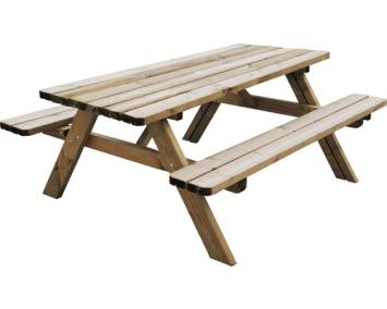 Picknicktafel, hout, 6 zitplaatsen, tuinbank geïmpregneerd