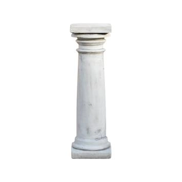 Ronde sokkel - vierkant - 80 cm - klassieke zuil - wit