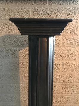 Zuil - houten pilaar - 99 cm - Grieks/Romeinse stijl - grijs