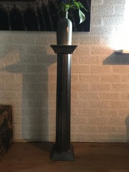 Zuil - houten pilaar - 99 cm - Grieks/Romeinse stijl - grijs