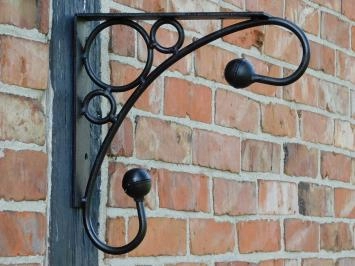 Jeu de 2 supports d'étagères - supports d'angle - noir rustique - fer