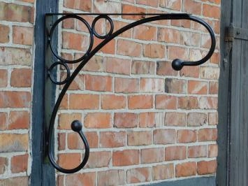 Jeu de 2 supports d'étagères XL - supports d'angle - noir rustique - fer