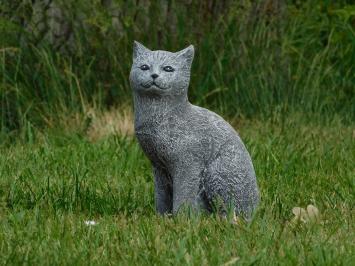 Katze aus Stein - detailliert - grau