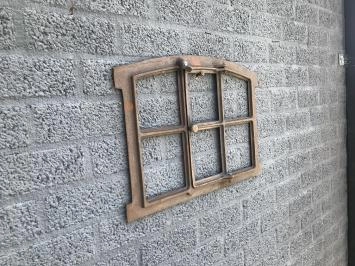 IJzeren antieke stalraam - 57 x 42 cm - raam voor tuinmuur