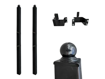 Portail élégant – 365 cm – design épuré – fer forgé noir