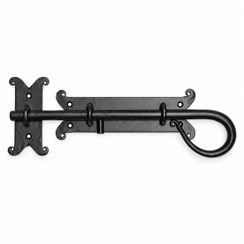 Grendel zwart – ijzer – 31 cm – klassiek poortbeslag
