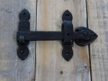 Serrure de porte stable / quincaillerie de portail, ensemble complet de quincaillerie de porte, noir mat