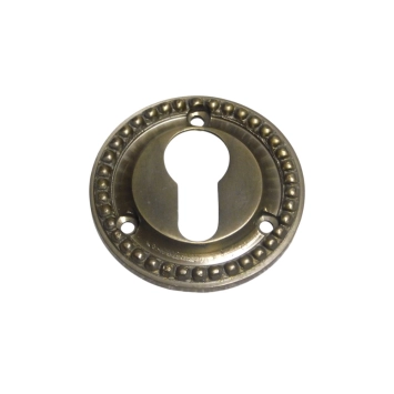 Slotrozet PC – rond – gepatineerd messing – klassiek