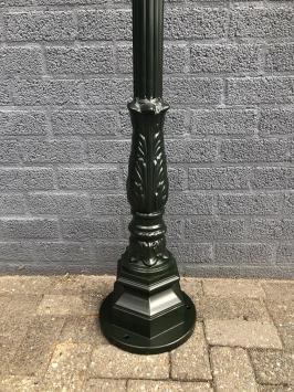 Lampe d'extérieur - lampadaire aluminium - abat-jour cuivre - 240 cm