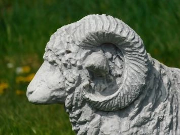 Widder - XL - Tierstatue aus Stein - 48 cm - Gartendekoration