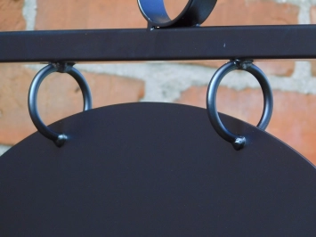 IJzeren winkelbord - zwart gepoedercoat - romantisch - wandmodel ovaal