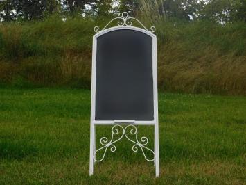 Panneau publicitaire sur pied - Blanc Vintage - 100 cm - avec ardoise