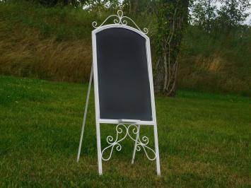 Panneau publicitaire sur pied - Blanc Vintage - 100 cm - avec ardoise