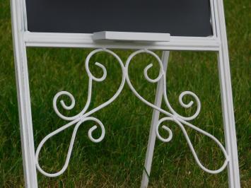 Panneau publicitaire sur pied - Blanc Vintage - 100 cm - avec ardoise