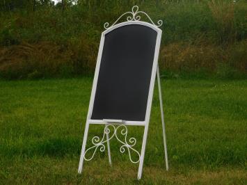 Panneau publicitaire sur pied - Blanc Vintage - 100 cm - avec ardoise