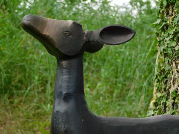 Dekorative Hirschstatue – Aluminium – 70 cm – Rehskulptur
