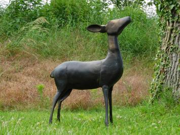 Statue décorative de cerf – aluminium – 70 cm – sculpture de chevreuil