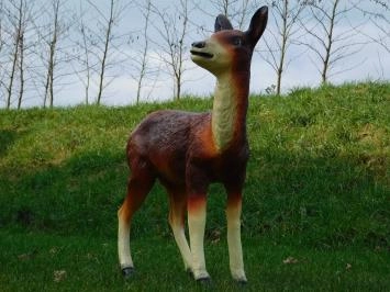 Hirsch - Polystone Statue - 80 cm - in Farbe - detailreich