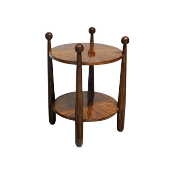 Vintage bijzettafel Regency stijl – hout – diameter 50 cm