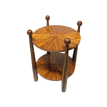 Table d'appoint vintage style Régence – bois – diamètre 50 cm