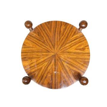 Table d'appoint vintage style Régence – bois – diamètre 50 cm