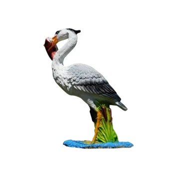 Reiger met vis XL – polystone – tuindecoratie – 80 cm