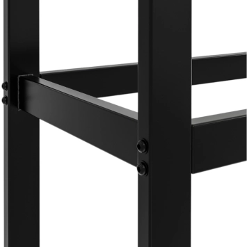 Râtelier à bois de chauffage – acier noir – 150 x 50 cm – durable