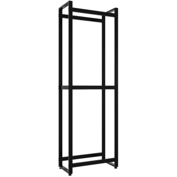 Râtelier à bois de chauffage – acier noir – 150 x 50 cm – durable