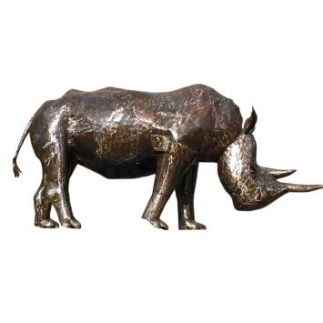 Neushoorn 'Aitan' - handgemaakt uit Afrika - metaal - uniek