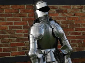 Ritterrüstung auf Ständer – Metall – 190 cm – Mittelalter