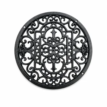 Ventilatierooster – gietijzer – zwart – mandala – 28,5 cm