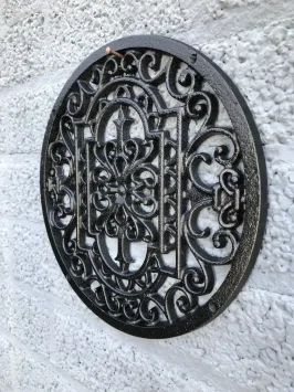 Lüftungsgitter – Gusseisen – schwarz – Mandala – 28,5 cm