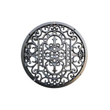 Ventilatierooster / haard rooster zwart, antiek luchtrooster, gietijzer
