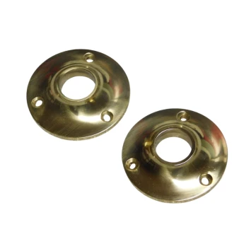 Set ronde klinkrozetten – messing – 5 cm – klassiek