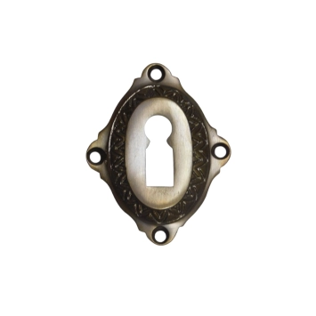 Slotrozet BB – donker gepatineerd messing – klassiek