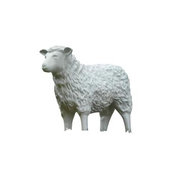 Lammetje – 30 cm – polystone decoratie – wit beeld