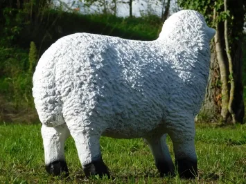 Statue de mouton en polyrésine – sculpture réaliste – 55 cm