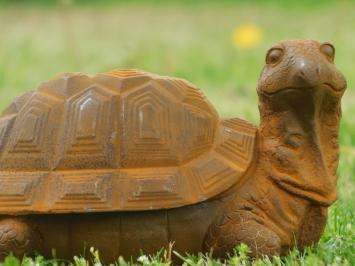 Gartenskulptur Schildkröte, Gusseisen, große Skulptur im Detail