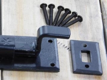 Robinet-vanne courbe, verrou coulissant antique