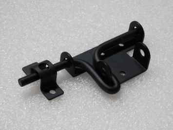 Serrure à pêne coulissant avec trou pour cadenas - noir - métal