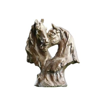 Paardenbeeld – 35 cm – goud/brons – polystone beeld