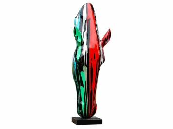 XL paardenhoofd kunstbeeld op voet – 152 cm – polystone