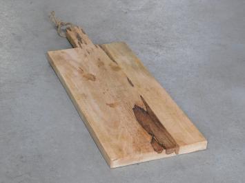 Serveerplank / snijplank, groot, keukenplank hout, 78 cm met handvat