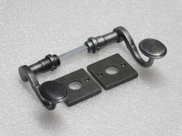 Set Deurklinken Hamilton met Klinkrozetten - Gietijzer Verzinkt