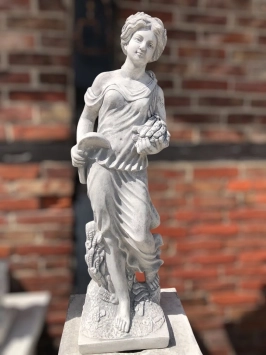 Set van 4 godinnen op sokkel - jaargetijden - steen - 160 cm