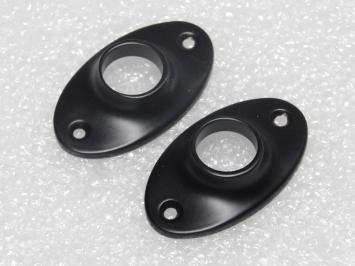 Ensemble de 2 rosaces ovales à rivets – noir mat – moderne