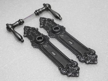 Set deurbeslag 'Classic' - klinken en deurplaten BB 72 - gietijzer verzinkt